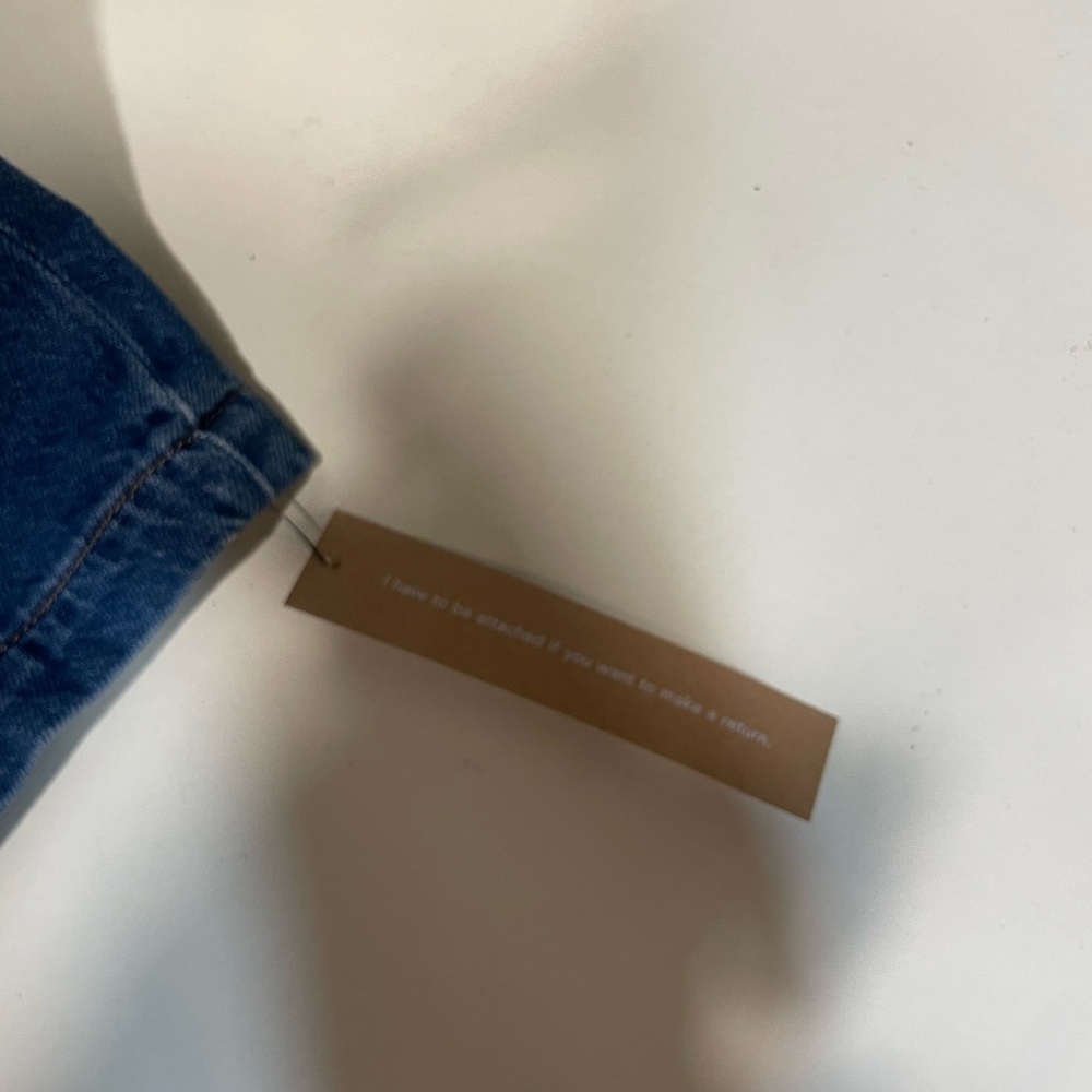 Reformation Cassidy Jumpsuit in Denim Blue Wide leg 10 belt - Picture 10 of 10